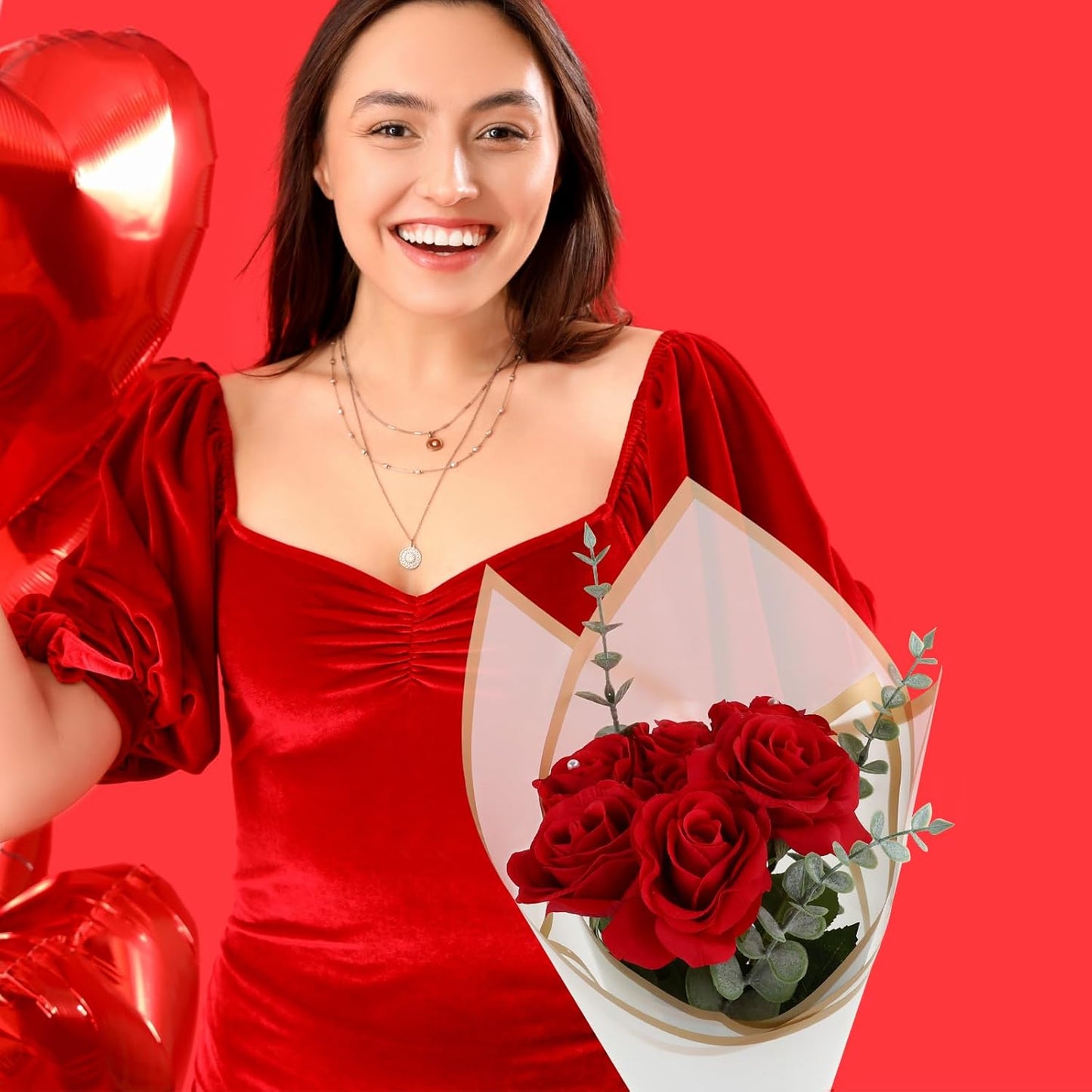 NESCCI 20 Sheet Flower Wrapping Paper - Waterproof Floral Bouquet Wrapping Paper, Florist Supplies Packaging Paper for Wedding Birthday Gift DIY (Fog color)