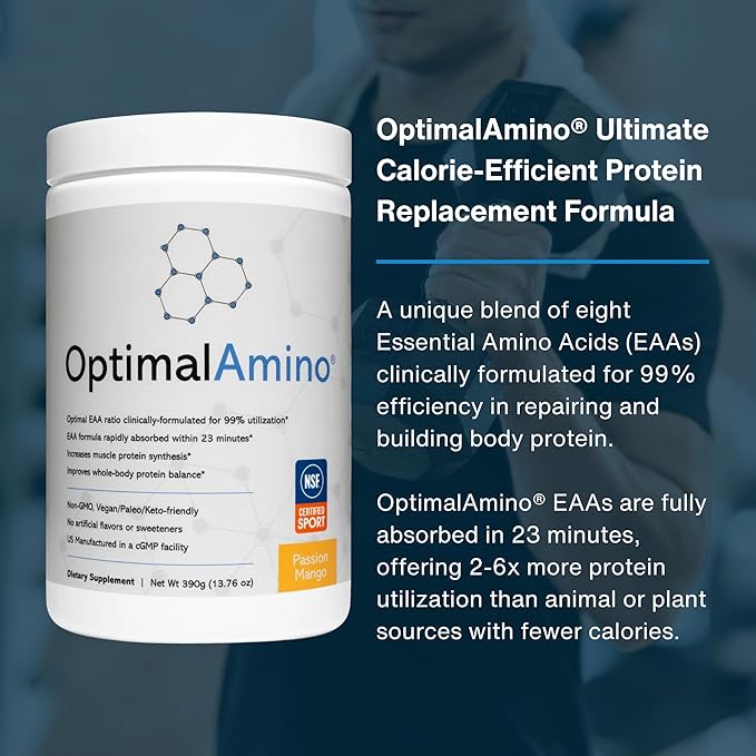 Amino Acid Powder | 99% Utilized Essential Amino Acid (EAA) Supplement | Pre/Post Workout & Muscle Recovery | NSF for Sport Certified | Passion Mango Flavor