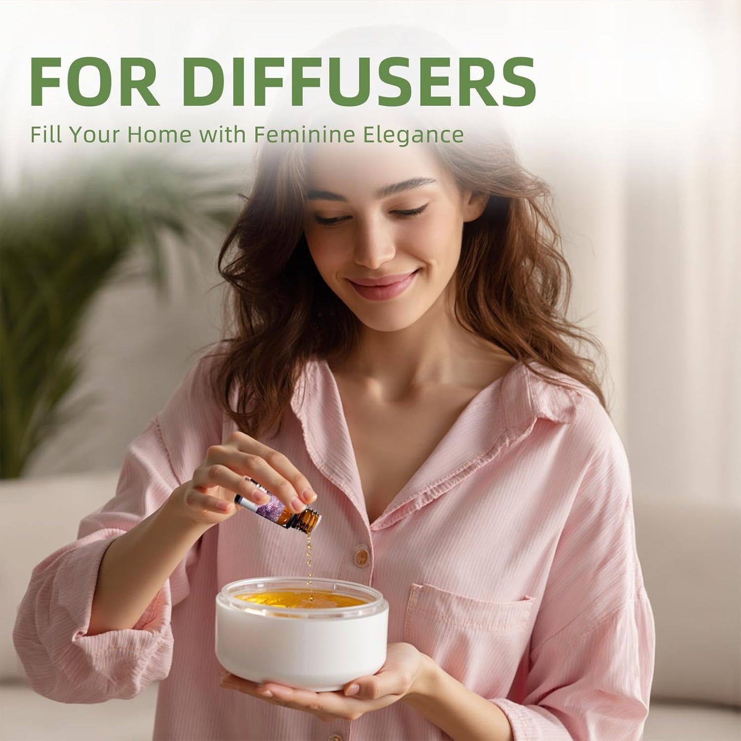 Essential Oils Set for Women | 8x10ml Lady Floral Essential Oils for Diffusers, Home Fragrance, Perfume Making & Massage | Rose, Jasmine, Gardenia, Lily, Lilac, Freesia, Ylang Ylang, Tuberose