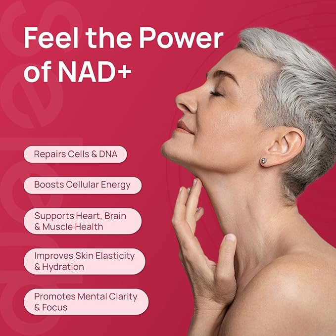 NAD+ Supplement for Women - NMN Alternative with β-NAD+, Trans-Resveratrol, CoQ10, D-Ribose - Promotes Cellular Renewal, Energy, and Radiant Skin Health - 180 Capsules
