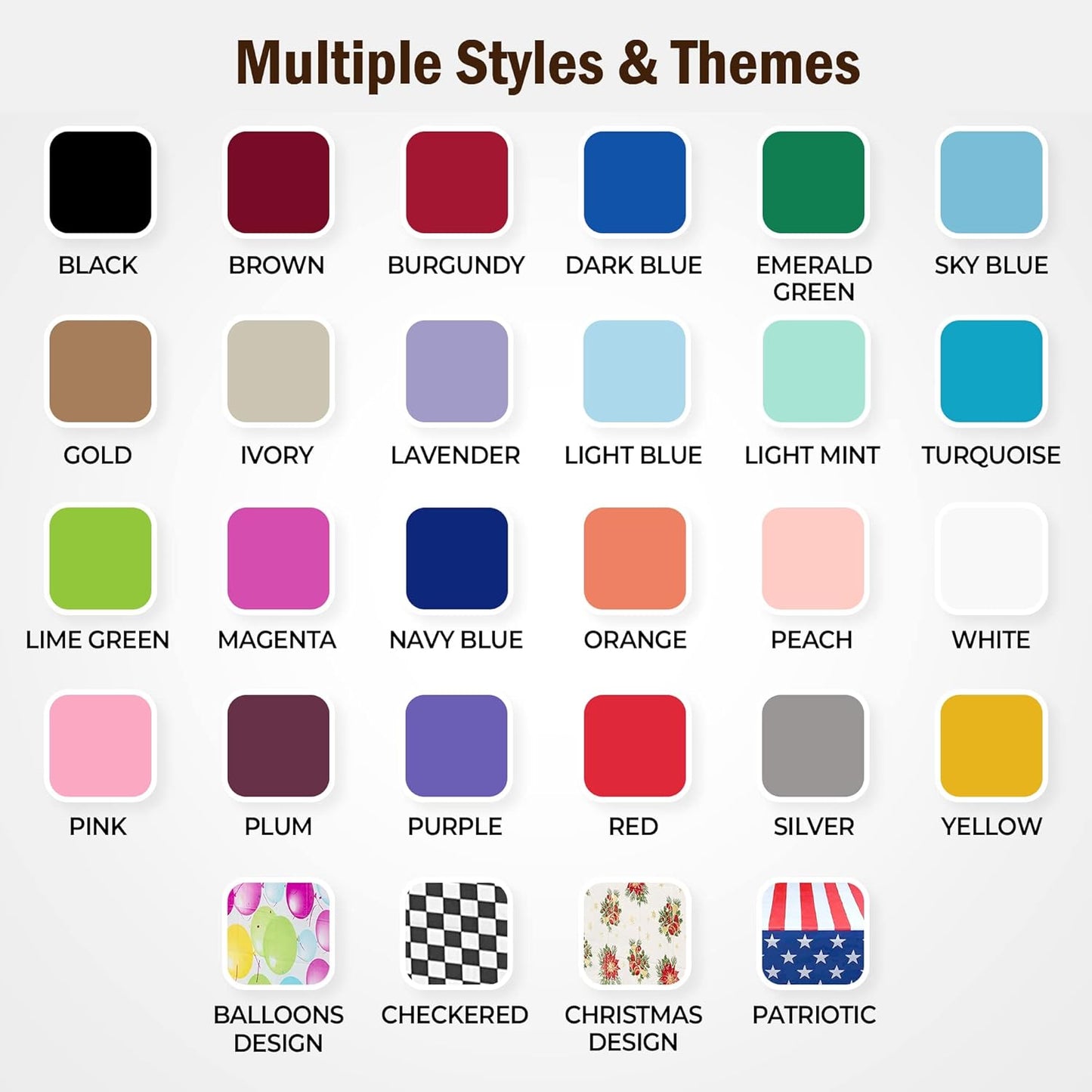 Party Solids 12-Pack Premium Plastic 84-Inch Round Tablecloth - Aqua Blue