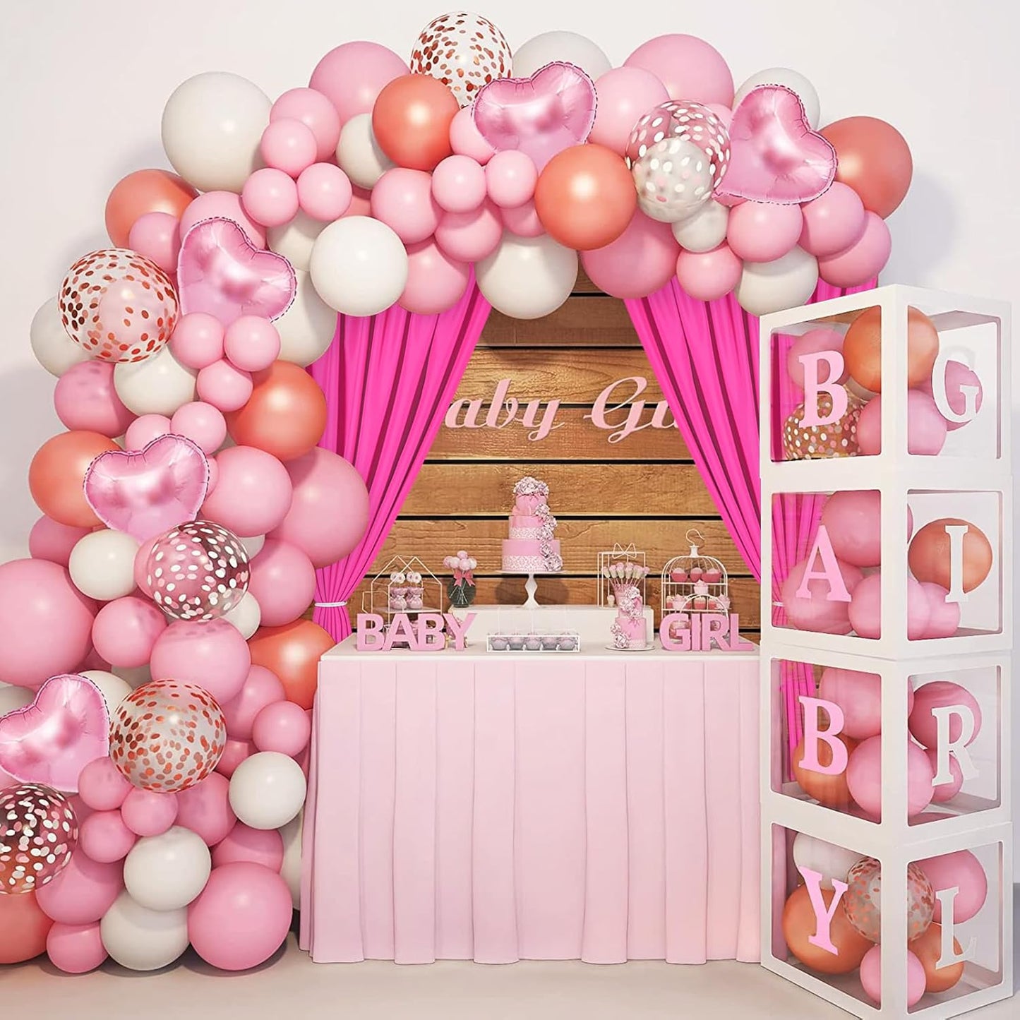 DWCN 10x8 FT Fuchsia Backdrop Curtains for Parties, Photography Backdrop Drapes with Rod Pockets for Wedding Decorations Stage Birthday Family Gatherings, 2 Panels 5ft x 8ft