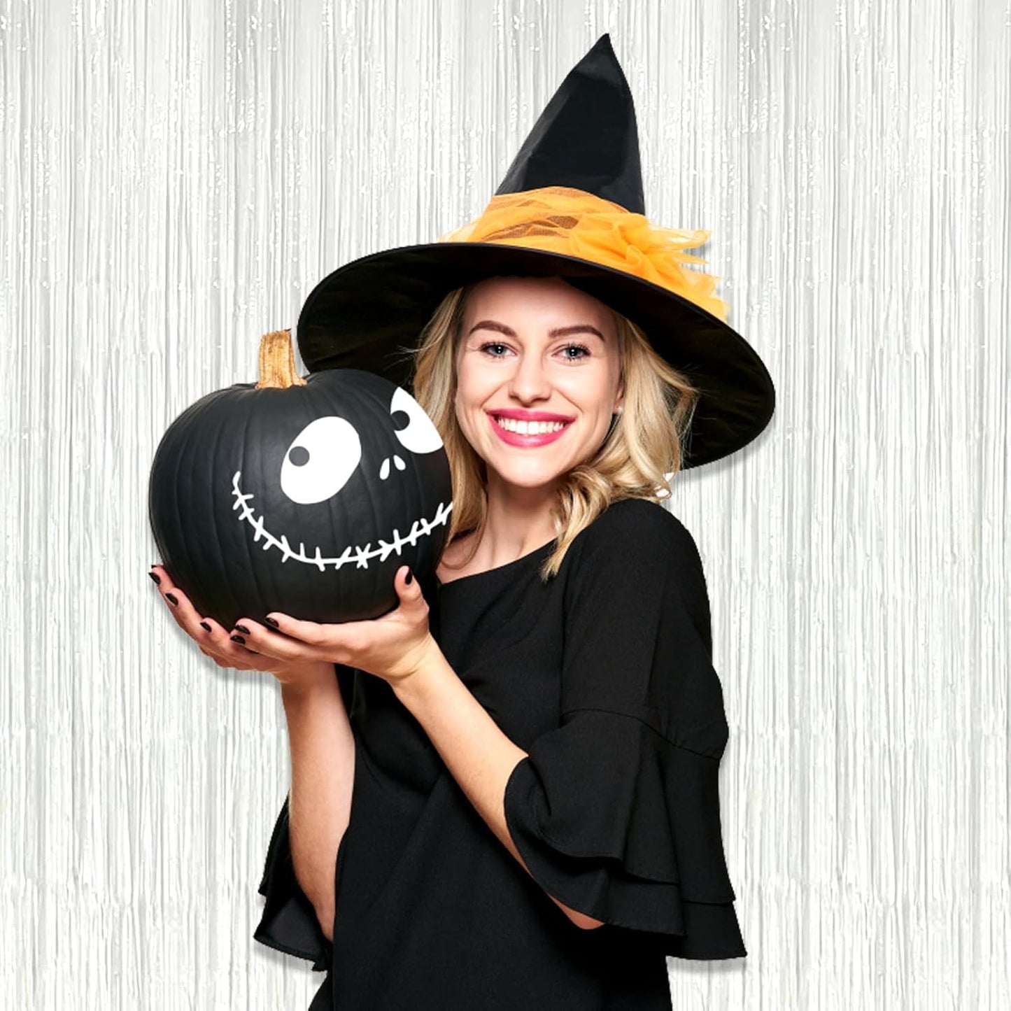 3 Pack White Foil Fringe Curtain Backdrop, 3.28Ft x 8.2Ft Metallic Tinsel Foil Fringe Streamer Curtains for Photo Booth, Mother's Day, Easter, Birthday, Wedding Party Decorations