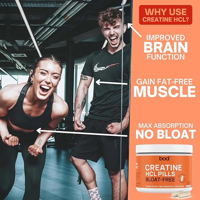Creatine HCL Pills - Muscle Growth, Endurance, No Bloat, No Load, Not Flavored | Monohydrate Micronized Alternative, Creatine for Women and Men, Vegan, Creatina HCL, 150 Capsules