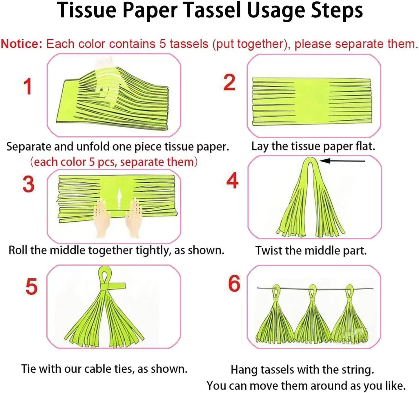 Pink Blue and Silver Tissue Paper Tassel Banner for Gender Reveal Birthday,Baby Shower Party Decorations,15 Pcs