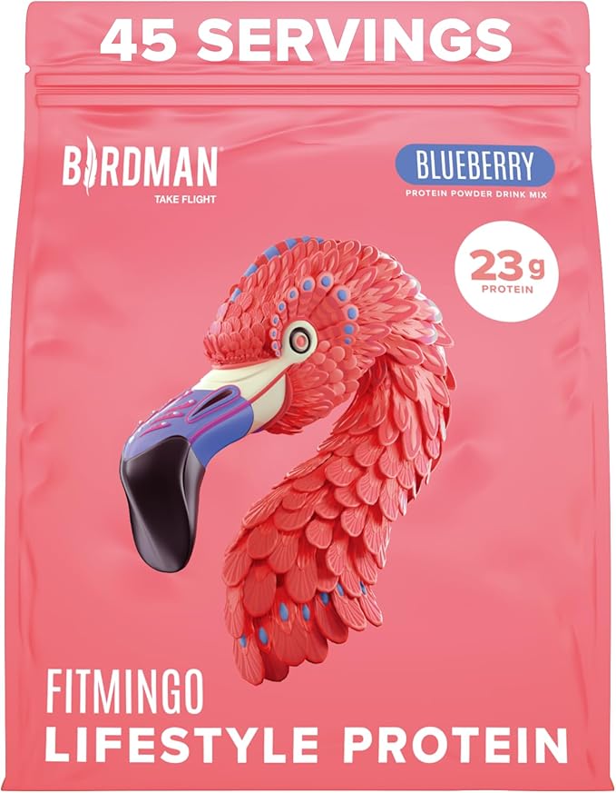 Fitmingo Vegan Protein Powder with Inositol, Collagen Boosters, Hyaluronic Acid and Vitamins | Low Carb, Dairy Free, Low Calorie | 23g Plant Based Blueberry Protein Powder with Myo-Inositol