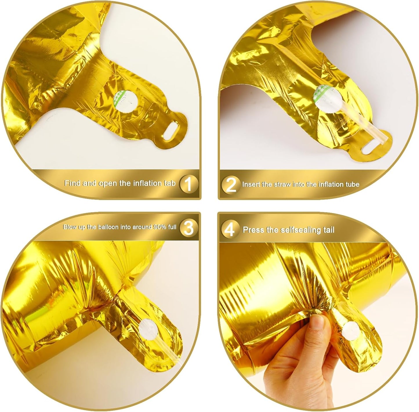 Gold Mylar Number 90 Balloon 40 inch, Number 90 Birthday Balloon, Gold Foil 90 Balloon for 90 Birthday Party, Anniversary Celebration Number Balloons Decorations