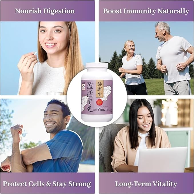 Vita Green Turkey Tail Mushroom Capsules Essence, Real Mushrooms Supplement Natural Mycelium Organic Mushrooms Extract, Immune Energy Turkey Tail Mushrooms, Antioxidant Mushroom Supplement 10 Capsules