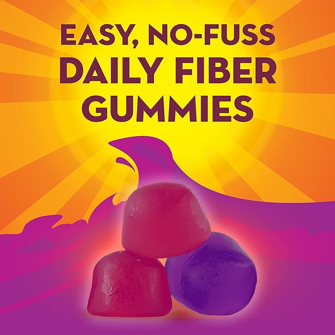 Metamucil Kids Fiber Gummies, No Sugar Added, 5g Prebiotic Plant-Based Fiber Supplement Blend, Mixed Berry Flavored, 120ct Gummies
