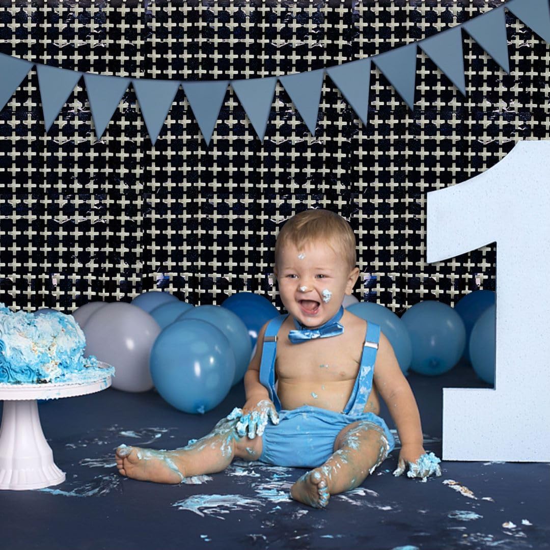 Black Metallic Tinsel Foil Fringe Curtains Foil Curtain Backdrop Photo Booth Props for Birthday Wedding Engagement Baby Shower Bachelorette Christmas Holiday Celebration Party Decorations