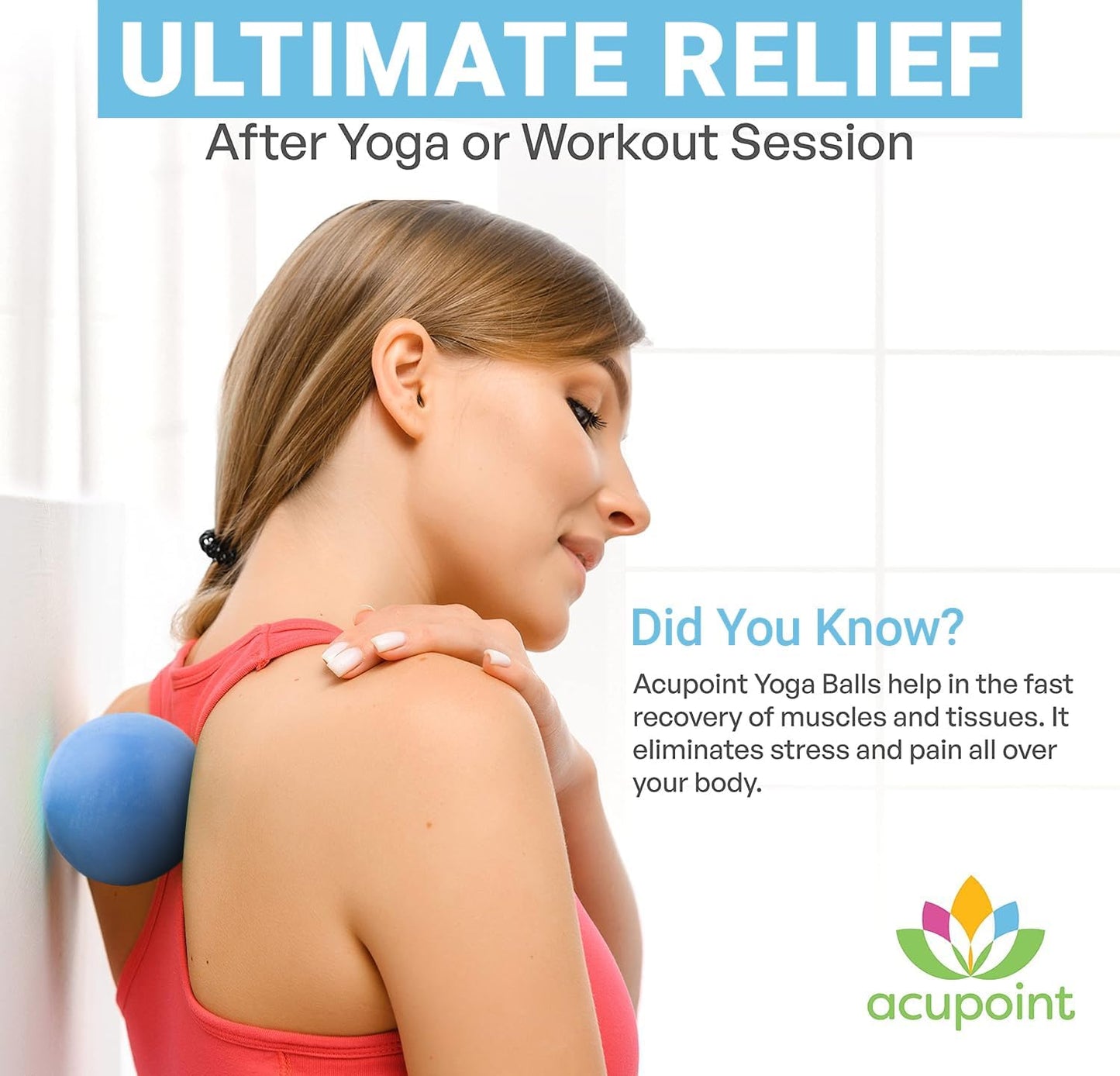 Physical Massage Therapy Ball Set - Ideal for Yoga, Deep Tissue Massage, Trigger Point Therapy and Myofascial Release Physical Therapy Equipment