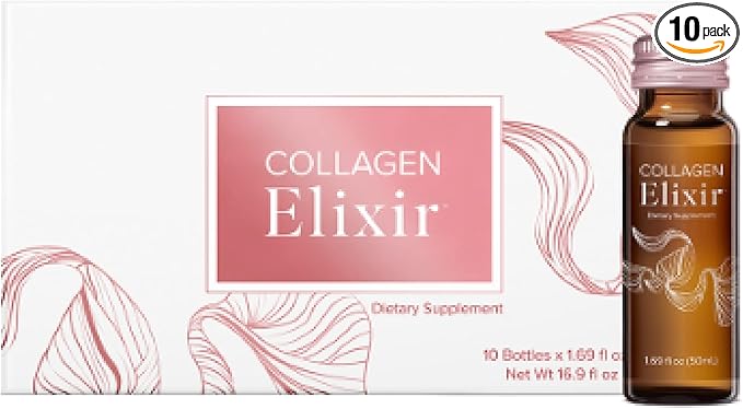 Isagenix Collagen Elixir - Drink with Marine Collagen Peptides - Support a Youthful Appearance with Vitamin C, Zinc & Biotin - 50 mL