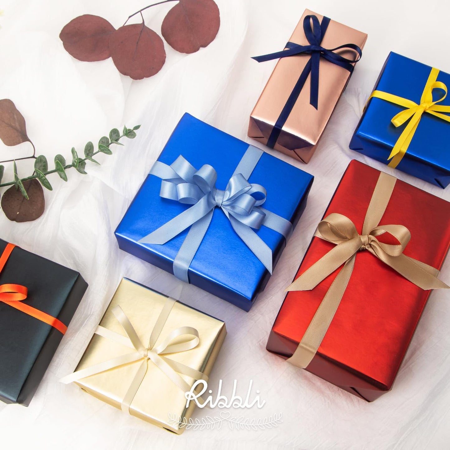 Ribbli Torrid Orange Double Faced Satin Ribbon,1/4” x Continuous 25 Yards,Use for Craft Bows Bouquet, Gift Wrapping, Wedding Decoration, Floral Arrangement