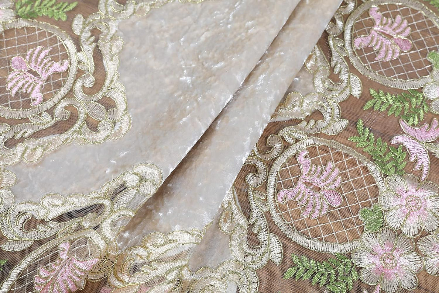 vctops Damask Lace Patchwork Tablecloth Luxury Square Small Table Cover Elegant Floral Embroidered Lace Table Cloth for Party Kitchen Dinning Picnic Decoration (Type O,22"x22")