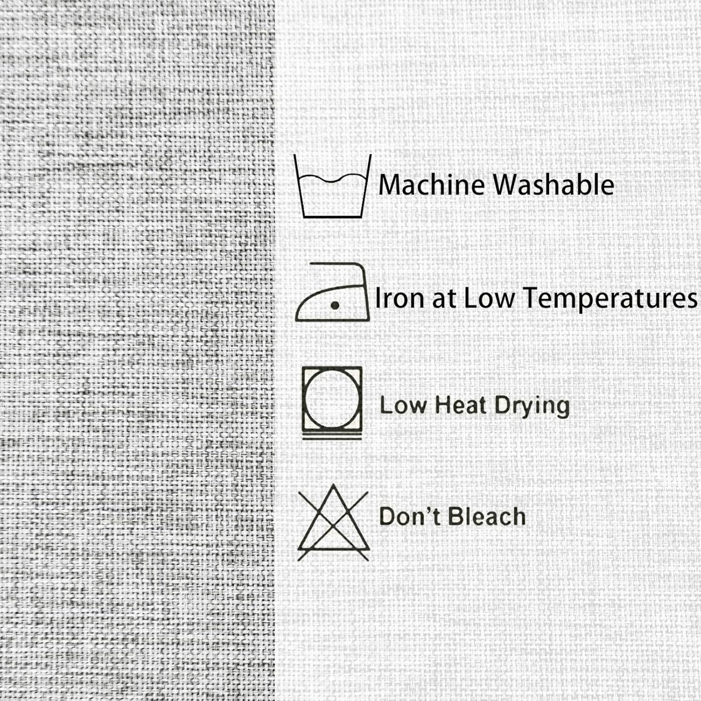 Hiasan Faux Linen Rectangle Tablecloth - Wrinkle and Stain Resistant Washable Table Cloth for Kitchen Dining Room Holiday Table Cover for Dinner, Light Grey, 60 x 102 Inch