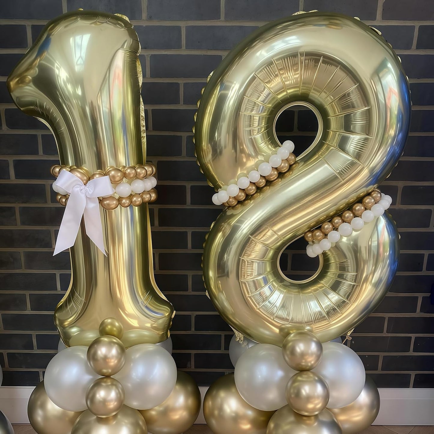 Champagne Gold 2 Balloon,40 Inch Light Gold Number 2 Balloon Big Foil Mylar Helium 2 Balloon for Birthday Party Decorations