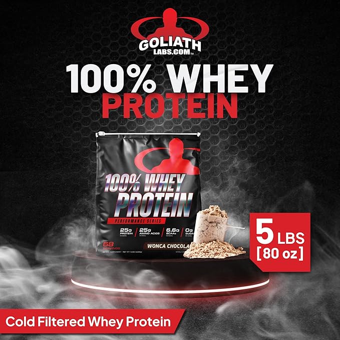 GL 100% Whey Protein, Cold Filtered Whey Protein - Rapid Amino Acid Delivery - Natural Coco for a Rich Chocolate Flavor - Tub Weighs 5 Pounds, Contains 68 Servings