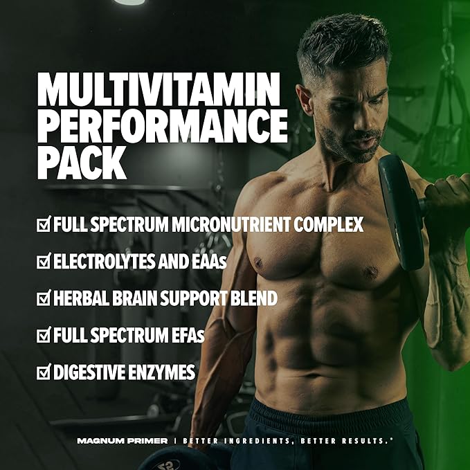 Magnum Nutraceuticals Primer Vitamin Packs for Women & Men, Daily Nutrient Supplement - Travel-Friendly Multivitamin Support Heart, Joint, Digestive, & Organ Health (30 Pack)
