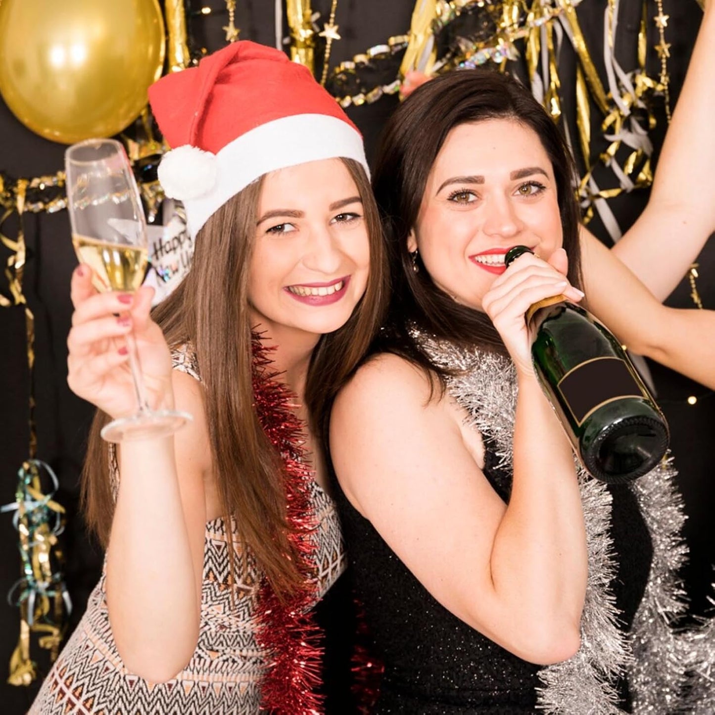 50 Feet Silver Christmas Tinsel Garland, Metallic Foil Twist Garland Wall Hanging Tinsel Banner Backdrop for Parade Floats, Easter, Mother's Day, Wedding Party Decorations (2in x 50ft)