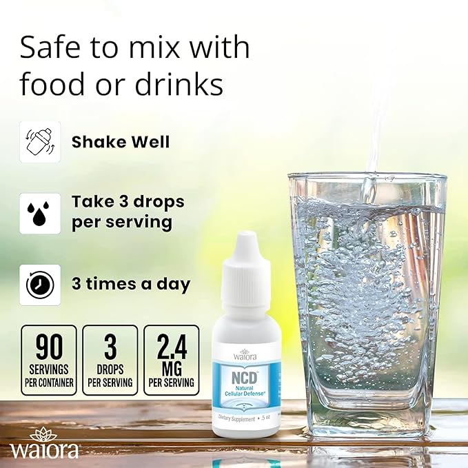 Waiora NCD Zeolite Liquid Drops β Pure Zeolite Binder for Immune Boost, Gut Cleanse, pH Balance, Best Liquid Supplement for Men & Women, pH Balance, Cleansing Drops (0.5oz, 90 Servings)