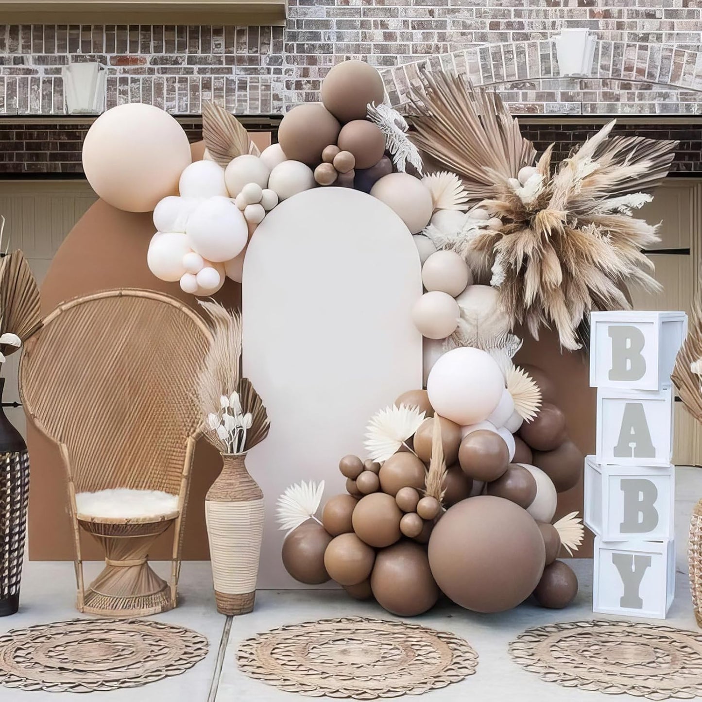 Burnt Orange Balloons, 50Pcs 12 Inches Nude Brown Metallic Champagne Fall Color Balloons for Autumn Fall Birthday Baby Shower Boho Wedding Bridal Shower Engagement Thanksgiving Party Decorations