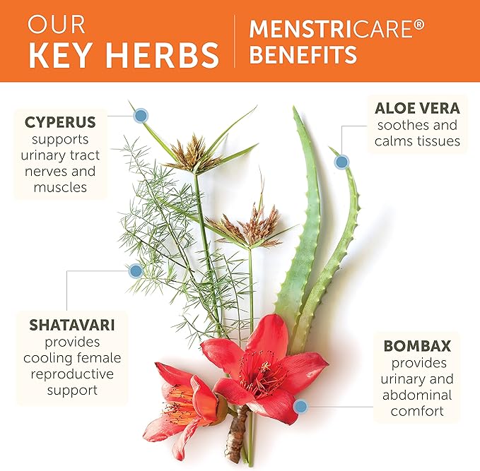 Himalaya MenstriCare, 30 Day Supply - Supports PMS, Menstrual Cramp Relief, and Hormone Balance for Women - Vegan, Non-GMO, Gluten Free, 120 Capsules