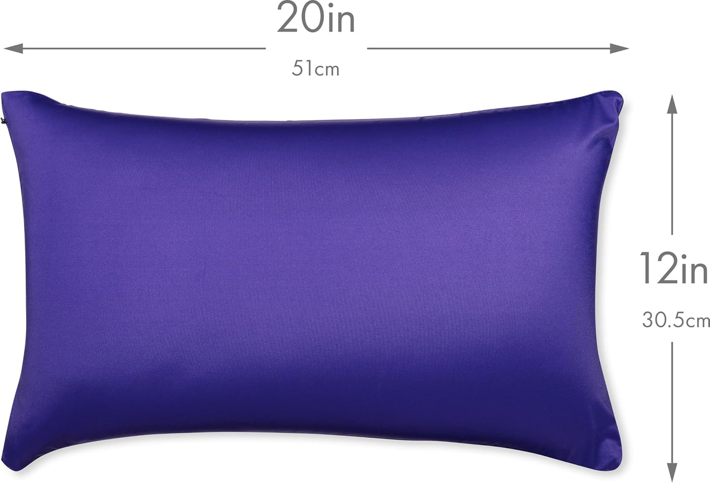 PILLOWY 12" x 20" Throw Pillow - Dark Lavendar: 1 PCS Luxurious Premium Microbead Pillow With 85/15 Nylon/Spandex Fabric. Forever Fluffy, Outstanding Beauty & Support. Silky, Soft & Beyond Comfortable