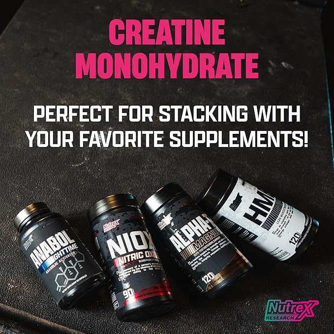 Nutrex Research Flavored Creatine Powder, Strawberry Watermelon | 5g Creatine, Mixes Easily | Supports Energy, Muscle Growth, Energy and Performance | 60 Servings