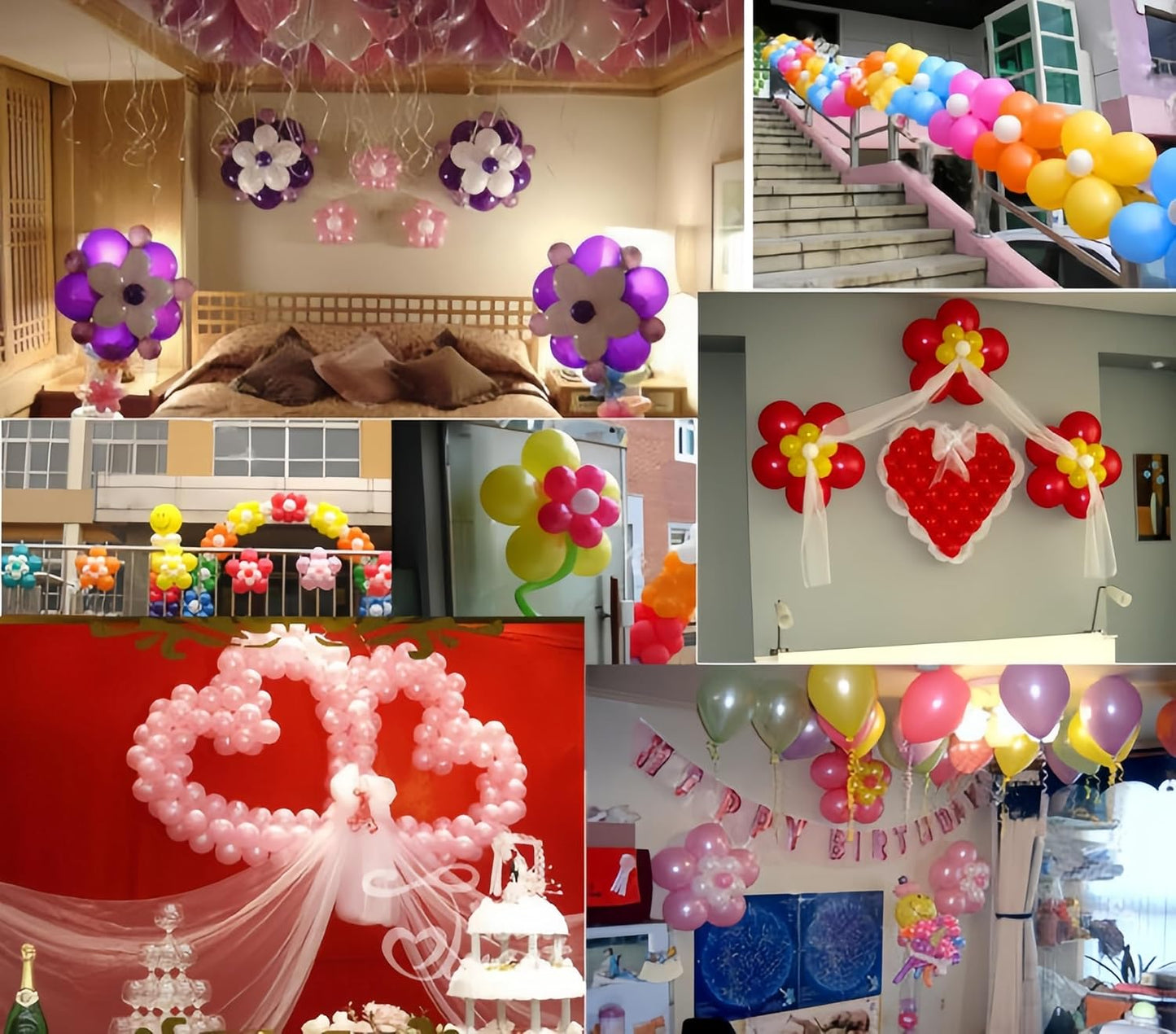 Balloon Clips 200pcs - Reusable Plastic Balloon Holder Clips for Balloon Garland, Arch, Columns - Secure Clips for Party, Wedding, Birthday Decorations