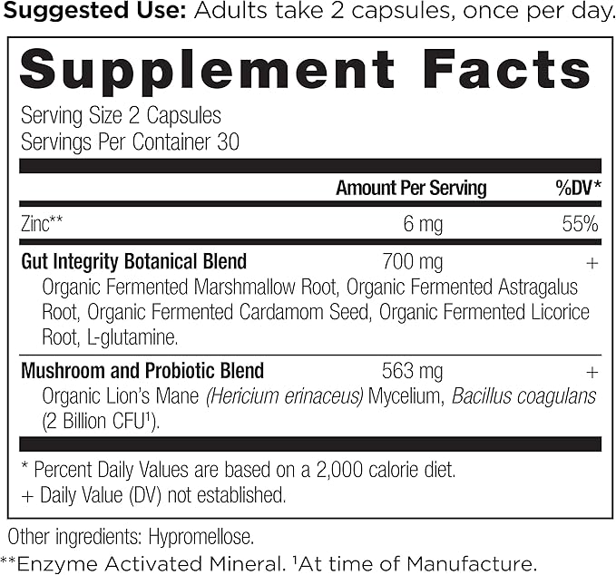 Ancient Nutrition Gut Health Supplement Leaky Gut Capsules, 60ctFormulated with Licorice Root, Astragalus, Marshmallow, and L-Glutamine, Gluten Free, Paleo and Keto Friendly, 60 Ct