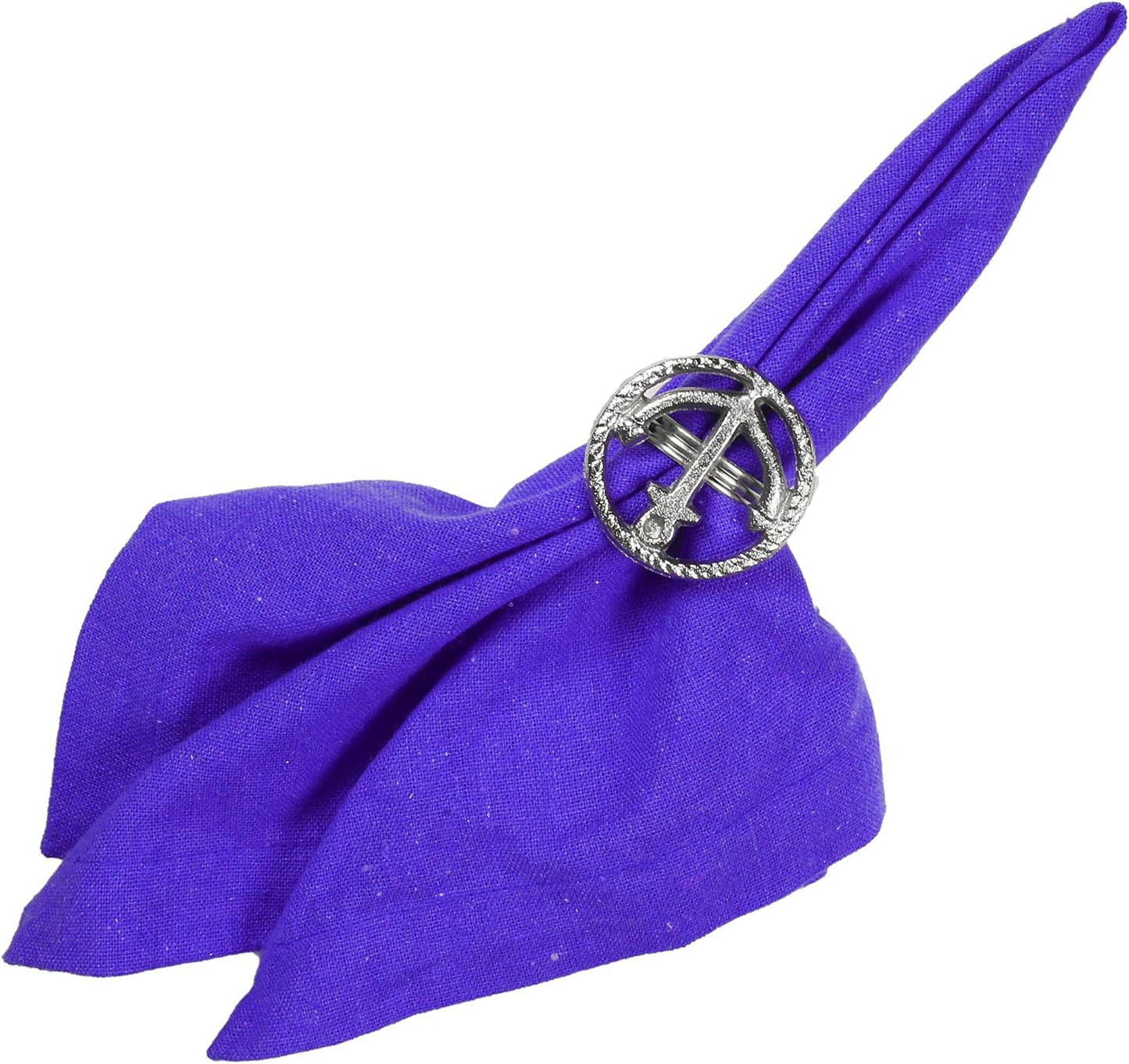 Elegant Napkin Rings Set of 12 - Crafted Lightweight with Antique Finish, Ideal Décor for Weddings, Family Gatherings, Formal Dinners, Banquets & Everyday Dining (Silver) - ALPHA Living HOME