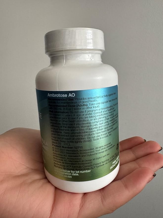 Mannatech Ambrotose AO 60 Capsules Loaded w/ Vitamin C and Vitamin E. Helps Body Against Free Radicals. Gluten-Free, Dairy-Free & Vegetarian-Friendly Immune Support Supplement