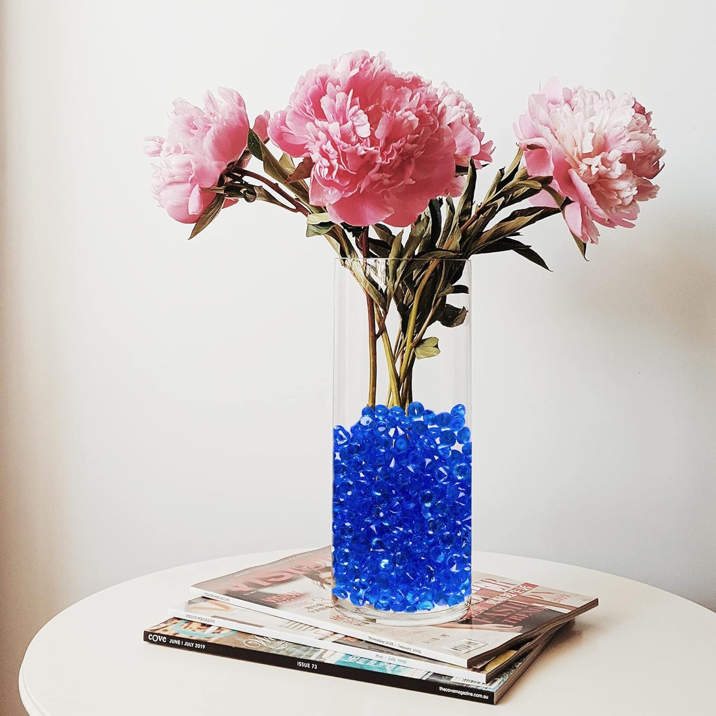 Super Z Outlet Acrylic Color Faux Round Diamond Crystals Treasure Gems for Table Scatters, Vase Fillers, Event, Wedding, Arts & Crafts (1 Pound, 240 Pieces) (Royal Blue)