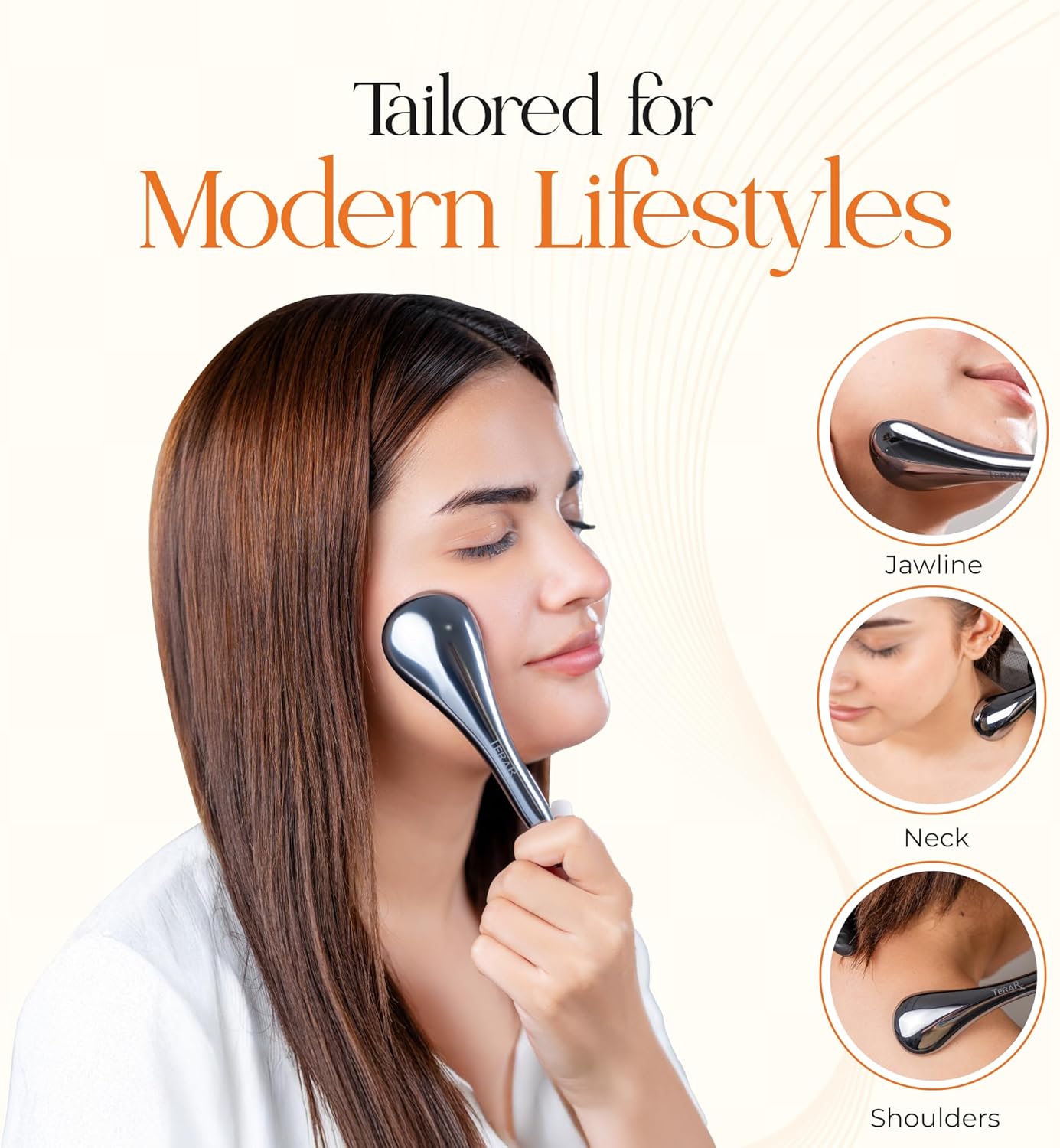 TeraRX® Terahertz Stone Meridian Dial Bar Tool – Authentic Terahertz Gua Sha Facial Tool with Acupressure Tip for Face, Neck, Back & Body – Energy Stone Scraping Tools for Circulation & Relaxation