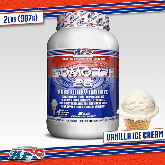 APS Nutrition Isomorph Protein Powder Supplement | Whey Protein Isolate | Ultra- Filtered | 28g Protein | Vanilla Ice Cream, 2 Pound (Pack of 1)