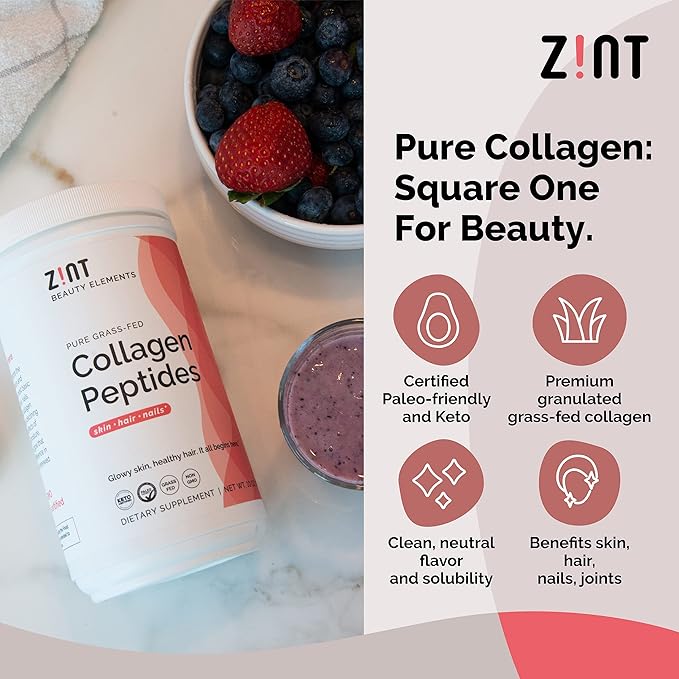 Collagen Peptides Powder XL (32 oz): Paleo & Keto Friendly Grass-Fed Hydrolyzed Collagen Protein Supplement - Unflavored, Non GMO (Packaging May Vary)