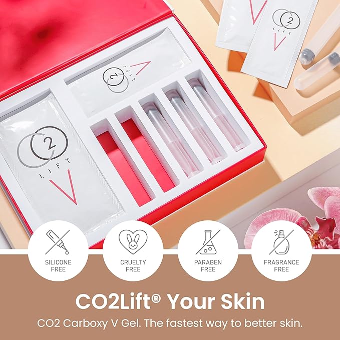 CO2Lift V Carboxy Gel Treatment – Non-Hormonal Hydrating Cream for External Dryness, Skin Firmness & Comfort, With Collagen, Aloe, Estrogen-Free Feminine Moisture Support – 3 Applications