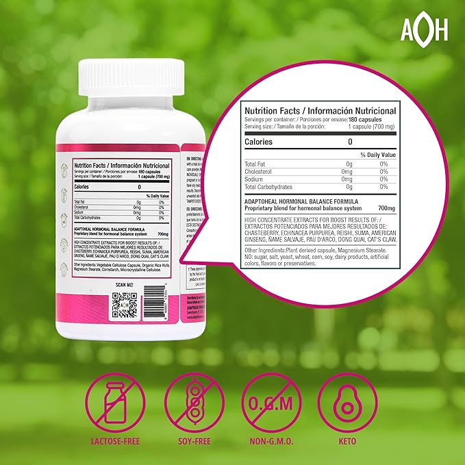 Hormone Balance for Women – Menopause & PMS Support Supplement – Adaptogens for Female Balance & Wellness – 180 Vegan Capsules
