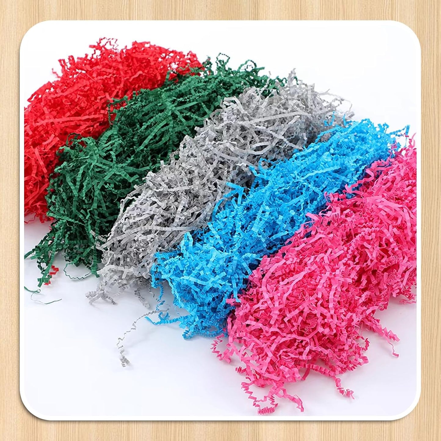 Zankubom 1 LB Grey Crinkle Cut Paper Shred Filler Great for Gift Wrapping, Grey Basket Fillers, Birthday, Gift Wrapping, Anniversary, Halloween Thanksgiving Christmas Party Decor Filling Supplies