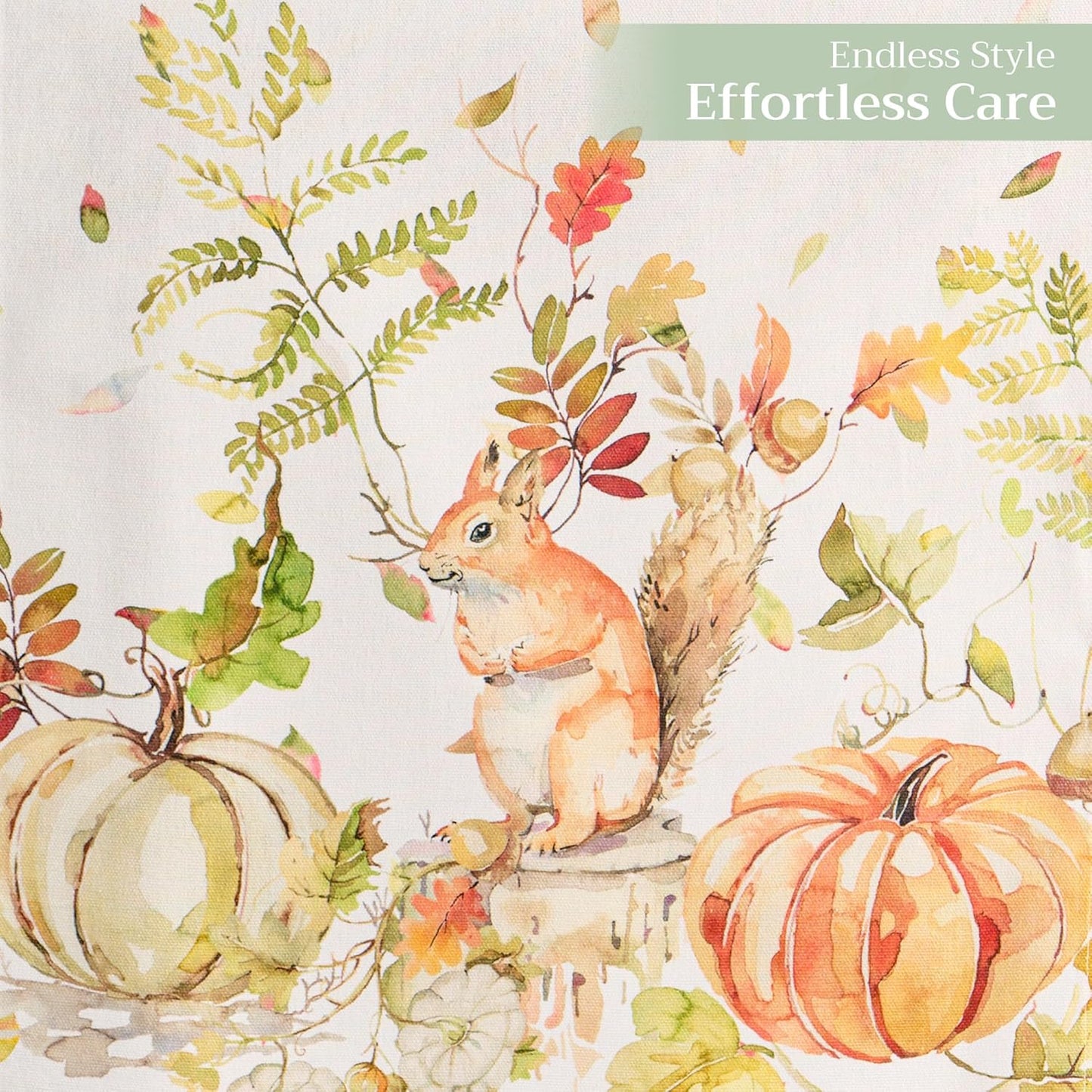 Maison d' Hermine Table Runner 100% Cotton Single Layer Table Runners 108 inches Long for Thanksgiving Christmas Decorations Home Kitchen Dining Party Wedding (Pumpkin Passion, 14.5" x 108")