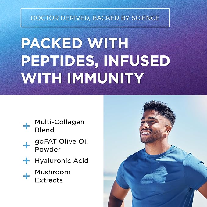 DR. EMIL NUTRITION Collagen Peptides Powder Plus Immune Mushroom Blend - Collagen Powder for Women with Lions Mane & Reishi Mushroom Powder for Immunity - Collagen Supplements for Hair, Skin & Nails