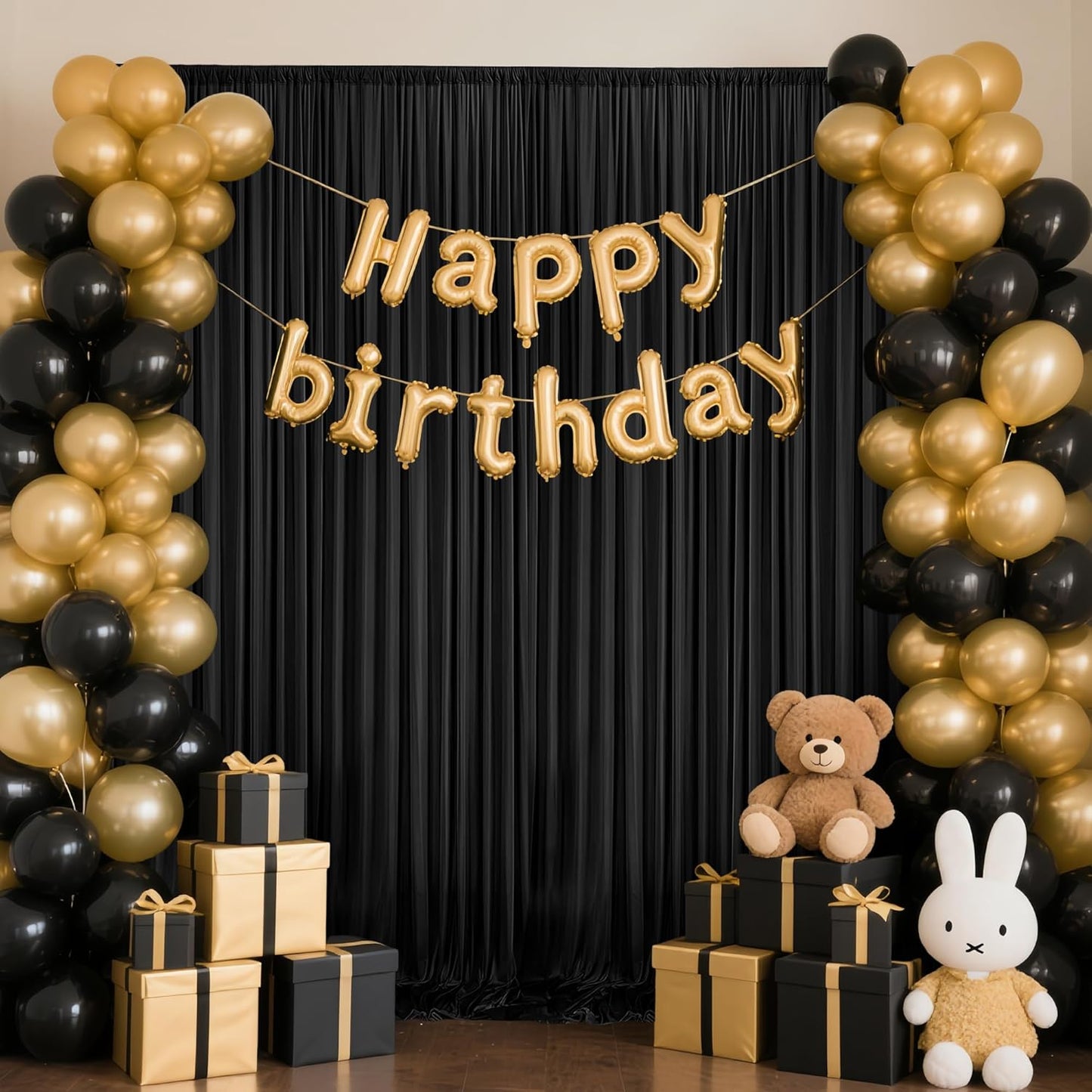 30x10ft Backdrop Curtains for Parties, 6 Panels 5x10ft Curtains Photography Drapes Rod Pocket Curtain Backdrop for Birthday Wedding Baby Shower Home Decor