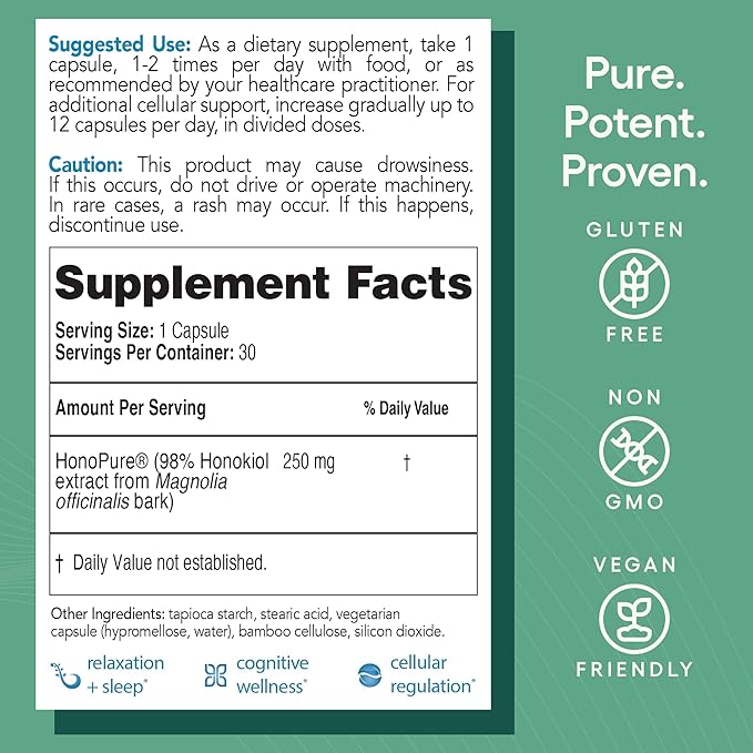 ecoNugenics Brain Health Supplement Bundle – PectaSol Modified Citrus Pectin Fiber + HonoPure Magnolia Bark Extract — Nootropic Pack for Sleep, Stress Relief, Cognitive Function, GABA Support