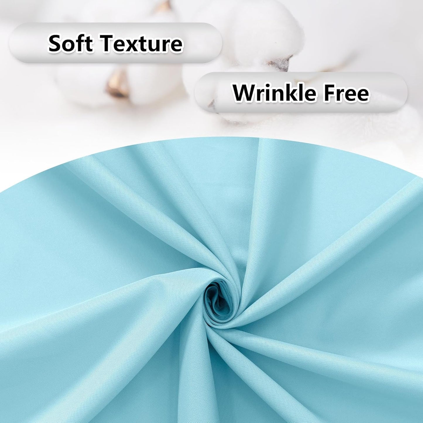 MEETSKY 10x 10 Baby Blue Backdrop Curtain for Baby Shower Parties Rod Pocket Light Blue Curtains Backdrop Drapes Fabric Decoration for Birthday Party Photography 5ft x 10ft,2 Panels