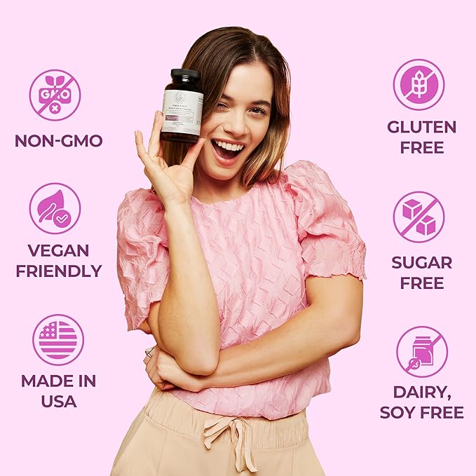 Happy Mammoth Venus Vital 3-in-1 Women’s Health Probiotic Formula Supports Vaginal, Urinary & Gut Health. Fast & Long-Lasting Relief from Vagina Odor, Itching, Burning, and Discomfort. 60 Caps.