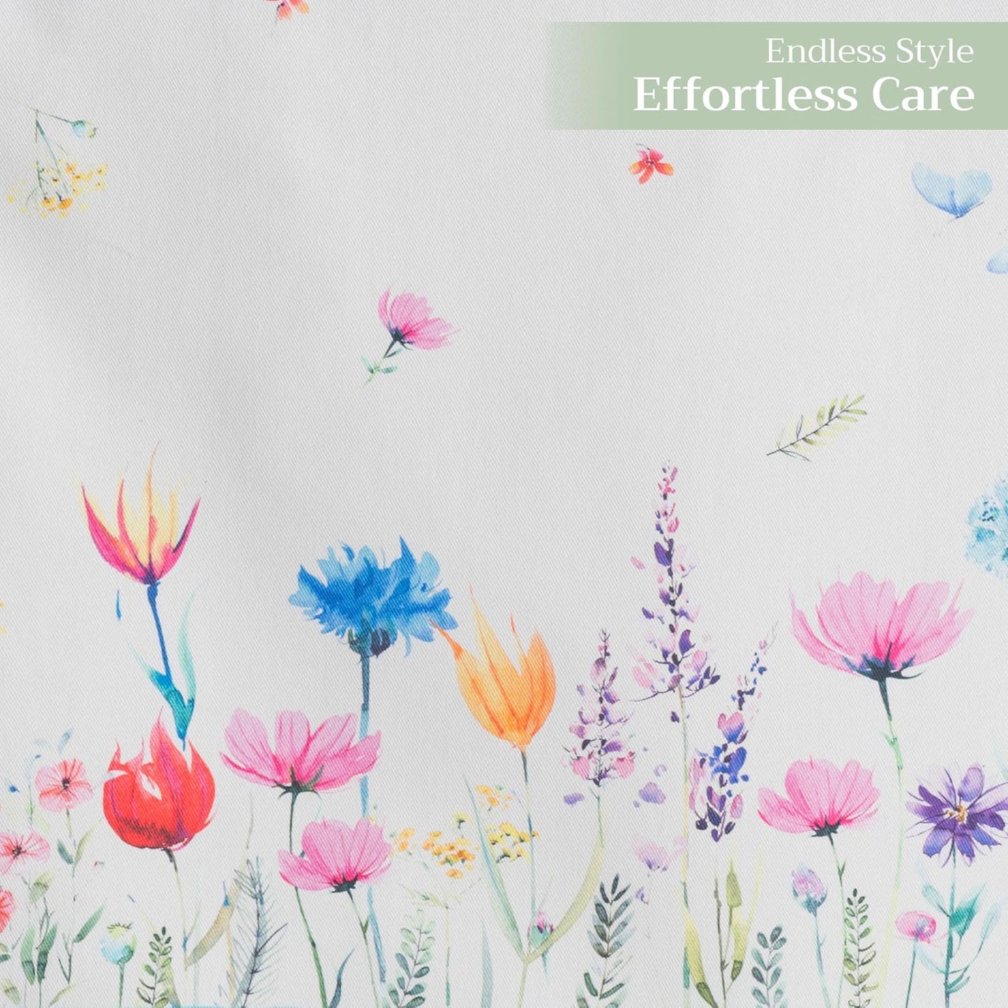 Maison d' Hermine Table Runner 100% Cotton Single Layer Table Runners 72 inches Long Decorative for Home Kitchen Dining Party Wedding Bridal Shower Spring Summer (Flower in The Field, 14.50" x 72")