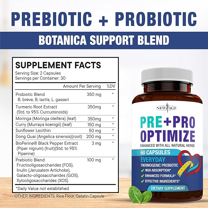 Pro Optimize Probiotics for Women, Menopause, 70 Billion CFU, Digestive Health - Support for Bloating, Hot Flashes, Joint Support, Night Sweats - Gut Health & Metabolism - Dong Quai (180 (Pack of 3))