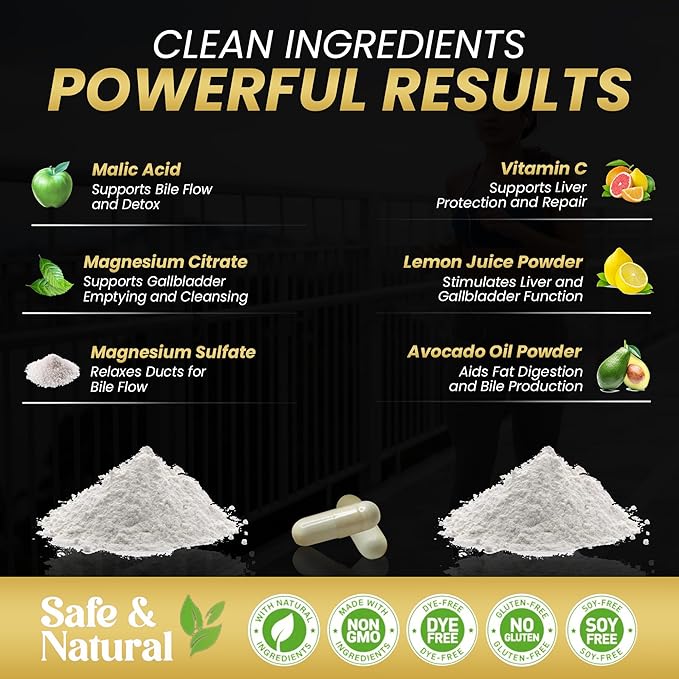 Liver & Gallbladder Cleanse, Scientifically Formulated 5-Day Best Liver Cleanse Detox & Repair Fatty Liver Program to Optimize Liver Function, Support Bile Flow & Promote Gallbladder Health
