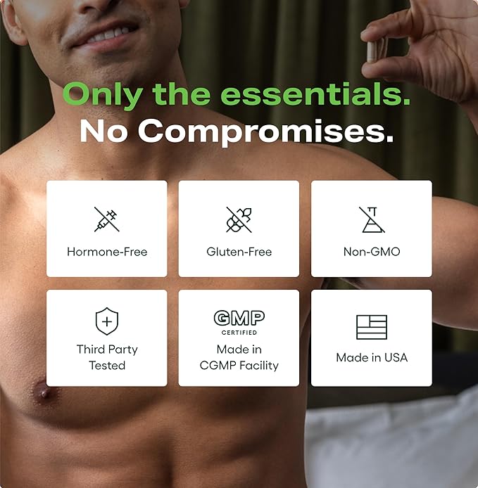 JOYMODE Testosterone Support Complex (90ct) -Natural Supplement for Men w/Ashwagandha, DIM, Magnesium, Zinc & Boron