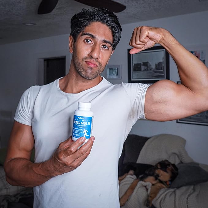 Multivitamin for Men with 38 Key Nutrients, B Complex, D3, A, C, Zinc, Magnesium, Calcium, Asian Ginseng, Ashwagandha, Turmeric for Bones, Muscle, Immunity | 60 Vegan Capsules | 1 Month Supply